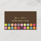 Funky retro stippen stippen/DIY achtergrondkleur Visitekaartje (Achterkant)