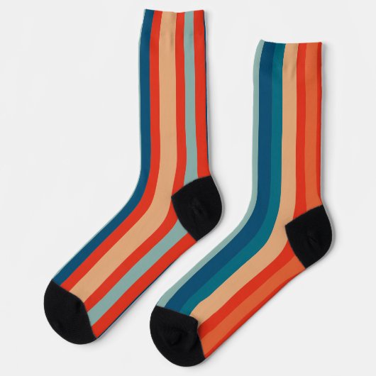 Funky Retro Striped Sokken (Links)