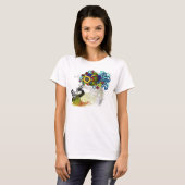Funky Retro Trumpet Player T-shirt (Voorkant volledig)