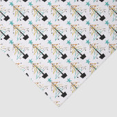 Funky Retro Vakantie Kerstboom Mid Century Tissuepapier (Detail)