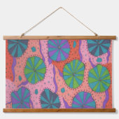 Funky Retro Vibes Hangend Wandkleed (Voorkant)