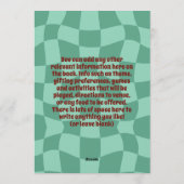 Funky Retro Vibes Tween Bowling Birthday Kaart (Achterkant)