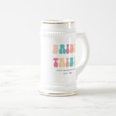 Funky Retro Vintage Bruidsmeisjes Team Afscheid Br Bierpul (Voorkant rechts)