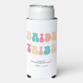 Funky Retro Vintage Bruidsmeisjes Team Bachelorett Seltzer Blikjeskoeler (Seltzer Voorkant)