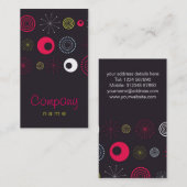 Funky Retro Visitekaartje (Voorkant / Achterkant)