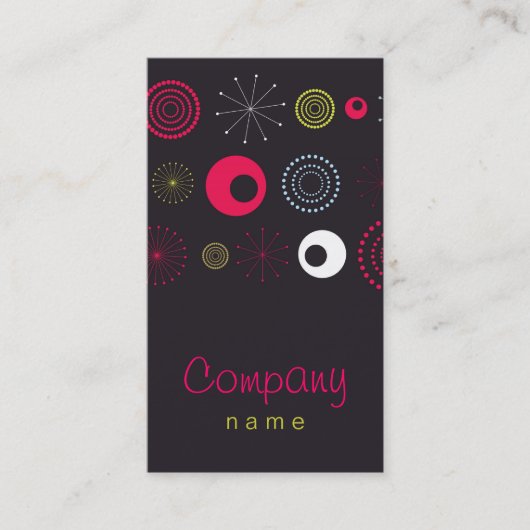 Funky Retro Visitekaartje (Voorkant)