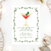 Funky Retro Whimsical Kerstmis Cocktail Party Kaart