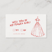 Funky Retro | Word jij mijn Bloemenmeisje? Informatiekaartje (Voorkant)