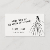 Funky Retro | Word jij mijn Maid of Honor? Informatiekaartje (Voorkant)