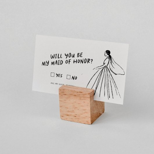 Funky Retro | Word jij mijn Maid of Honor? Informatiekaartje