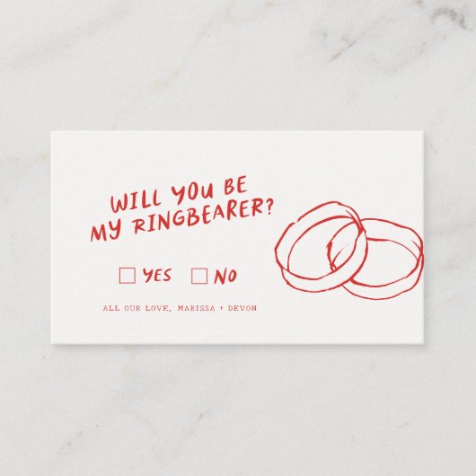 Funky Retro | Word jij mijn ringdrager? Informatiekaartje (Voorkant)