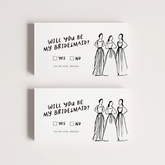Funky Retro | Zal jij mijn bruidsmeisje voorstel z Informatiekaartje