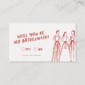 Funky Retro | Zal jij mijn bruidsmeisje voorstel z Informatiekaartje (Voorkant)