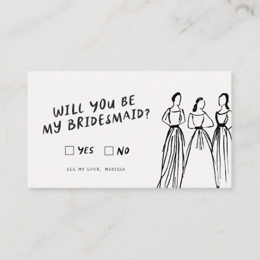 Funky Retro | Zal jij mijn bruidsmeisje voorstel z Informatiekaartje (Voorkant)