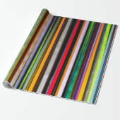 Funky Ribbon Stripes Wrapping Paper Cadeaupapier (Uitgerold)