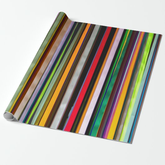 Funky Ribbon Stripes Wrapping Paper Cadeaupapier (Uitgerold)