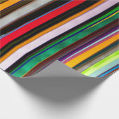 Funky Ribbon Stripes Wrapping Paper Cadeaupapier (Hoek)
