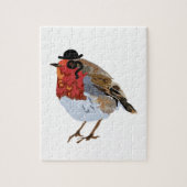 Funky Robin met monocle en pet Legpuzzel (Verticaal)