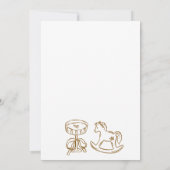 Funky Rocking Horse Espresso Martini Baby shower Kaart (Achterkant)