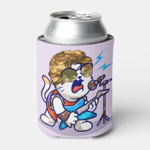 Funky Rockstar Cat - Cool Music Lover Kat Blikjeskoeler