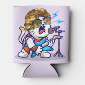 Funky Rockstar Cat - Cool Music Lover Kat Blikjeskoeler (Voorkant)