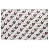 Funky rood en zwart jaar van de geit stof (Fat Quarter)
