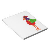 Funky Rooster Folk Art Design Notitieblok (Schuin)