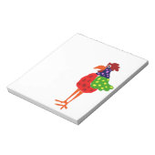Funky Rooster Folk Art Design Notitieblok (Linkerzijde)