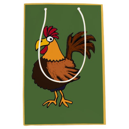 Funky Rooster Gift Bag Medium Cadeauzakje (Voorkant)