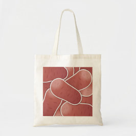 Funky roze aardappel tote bag