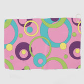 Funky Roze Circles Golf Towel Golfhanddoek (Horizontaal)
