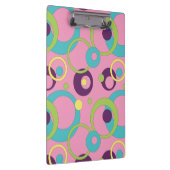 Funky Roze Circles Klembord (Rechts)