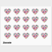 Funky Roze Circles Sticker (Vel)