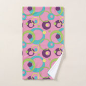Funky Roze Circles Towel Set Bad Handdoek (Handdoek)