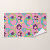 Funky Roze Circles Towel Set Bad Handdoek (Handdoek)