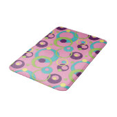 Funky Roze Cirkel Badmat (Gekanteld)