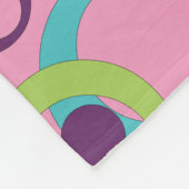 Funky Roze Cirkel Fleece Deken (Hoek)