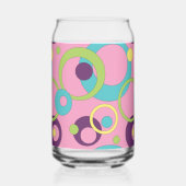Funky Roze Cirkels Blikvorm Glas (Achterkant)