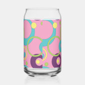 Funky Roze Cirkels Blikvorm Glas (Rechts)