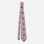 Funky Roze Cirkels Heren Halsdoek Stropdas (Achterkant)