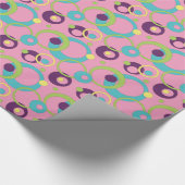 Funky Roze Cirkels Inpakpapier (Hoek)