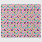 Funky Roze Cirkels Inpakpapier (Vlak)