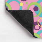 Funky Roze Cirkels Muismat (Hoek)