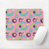 Funky Roze Cirkels Muismat (Met muis)