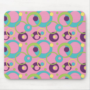 Funky Roze Cirkels Muismat