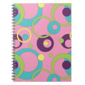 Funky Roze Cirkels Notitieboek (Voorkant)