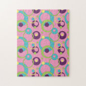 Funky Roze Cirkels Puzzel (Verticaal)