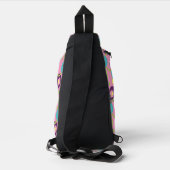 Funky Roze Cirkels Sling Bag (Achterkant)