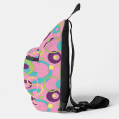 Funky Roze Cirkels Sling Bag (Rechts)