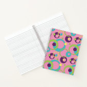Funky Roze Cirkelspiraal Notebook Notitieboek (Binnen)